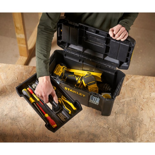 STANLEY 19 in. Essential Tool Box with Metal Latches